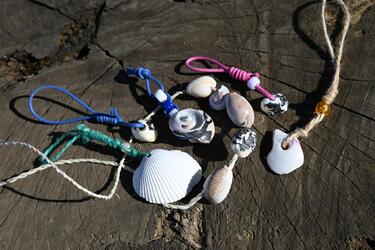 貝のアクセサリー