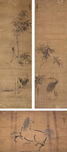 「竹鶴之図」と「馬図」