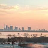 南畑新田付近　2月　ランニングしながらのさいたま新都心（山本智由さん（市内在住）撮影）