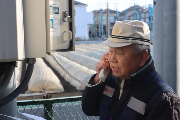 訓練放送の写真